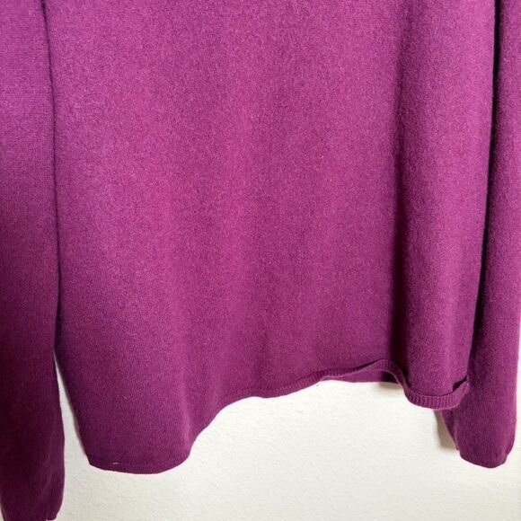 Vintage Valerie Stevens Sweater Women's Large Two Ply Cashmere Hong Kong Purple - Picture 3 of 9
